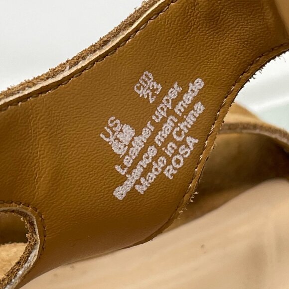 Bleecker & Bond Rosa Platform Wedge Sandal Size 6 Open Toe Buckle Strap Studded - Picture 8 of 11